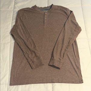 Weatherproof Henley Men’s Size L Light Brown The Vintage Henley